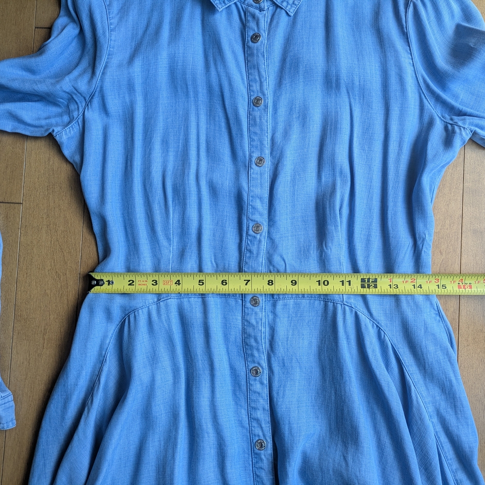 Guess Light Blue Long Sleeve Dress - Picture 7 of 7
